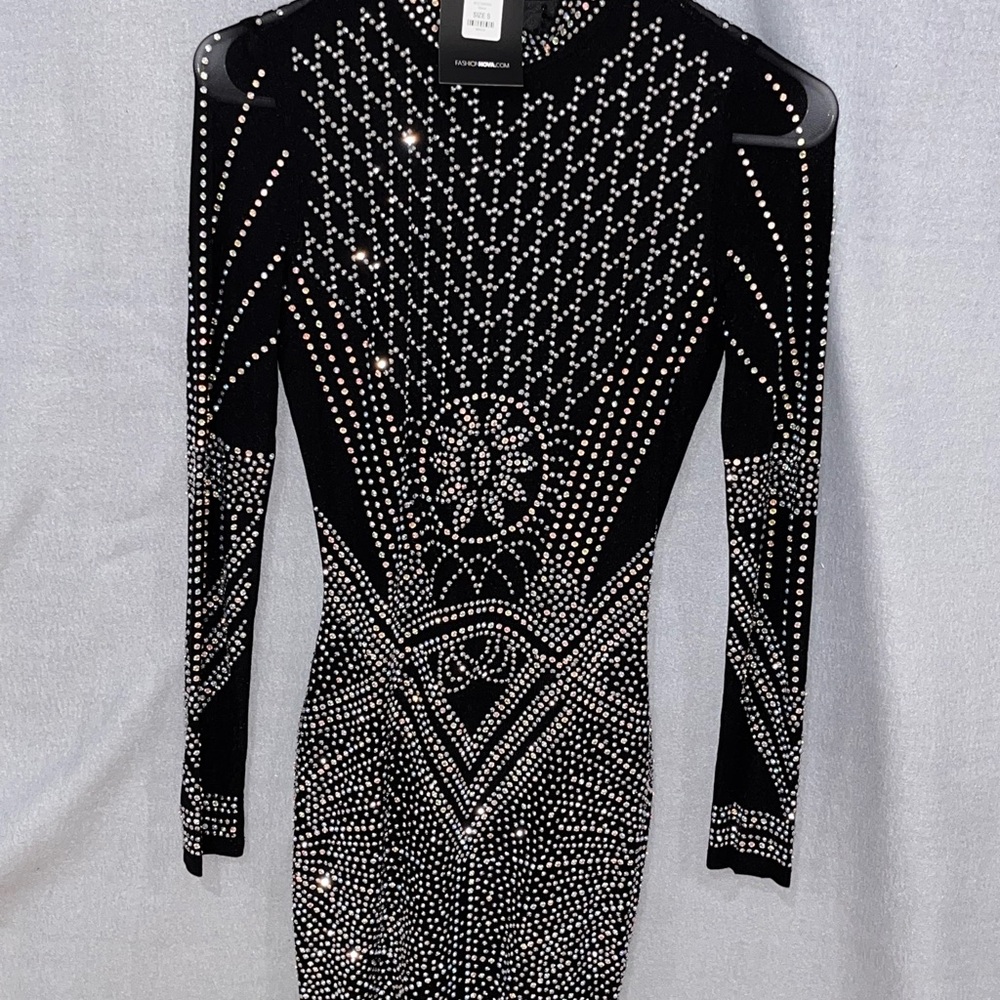 Money Flow Rhinestone Midi Dress - Picture 3 of 5